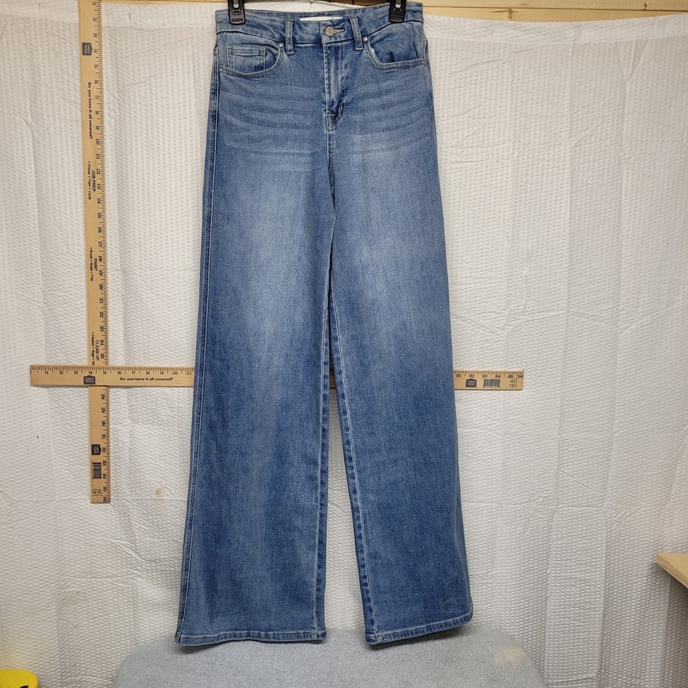 Altar'd State Wide Leg High Rise‎ Medium Wash Denim Jeans Size 26
